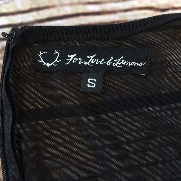 NWOT For Love and Lemons plunge/sheer back dress - Picture 6 of 7
